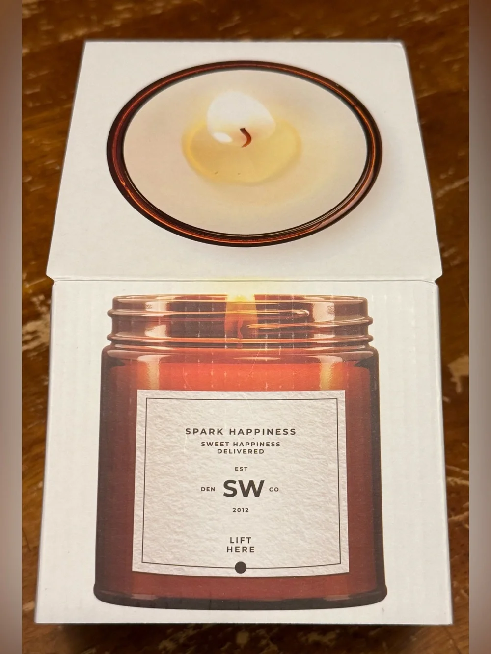 Calyan Wax Co Evergreen + Eucalyptus Soy Candle - Amber Glass Let It Snow2 - NIB